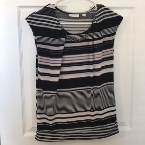 New York & company striped dress top